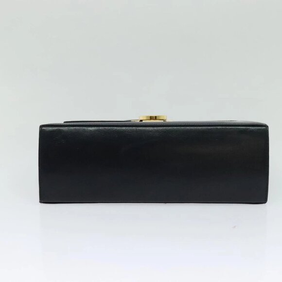 Salvatore Ferragamo Gancini Hand Bag Leather 2way Black Gold - Picture 5 of 16